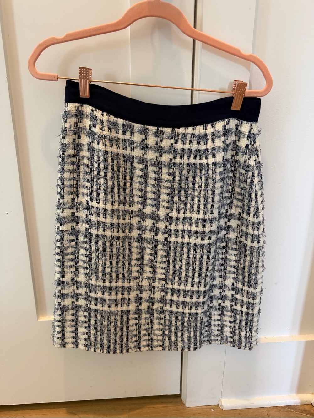 Kate spade Classic Blue & Cream Tweed Pencil Skirt